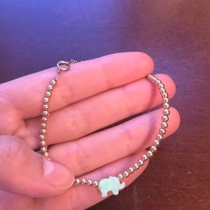 Gold elephant bracelet